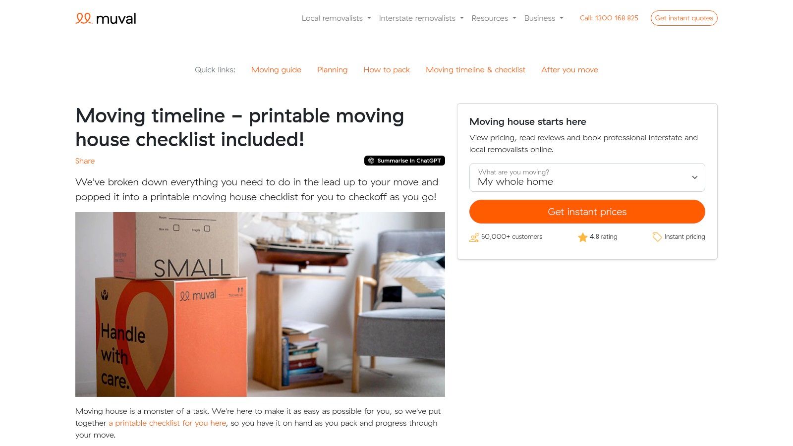 Muval – Moving Timeline + Printable Checklist